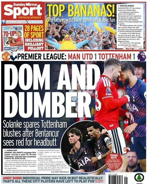 Sunday Mirror back page