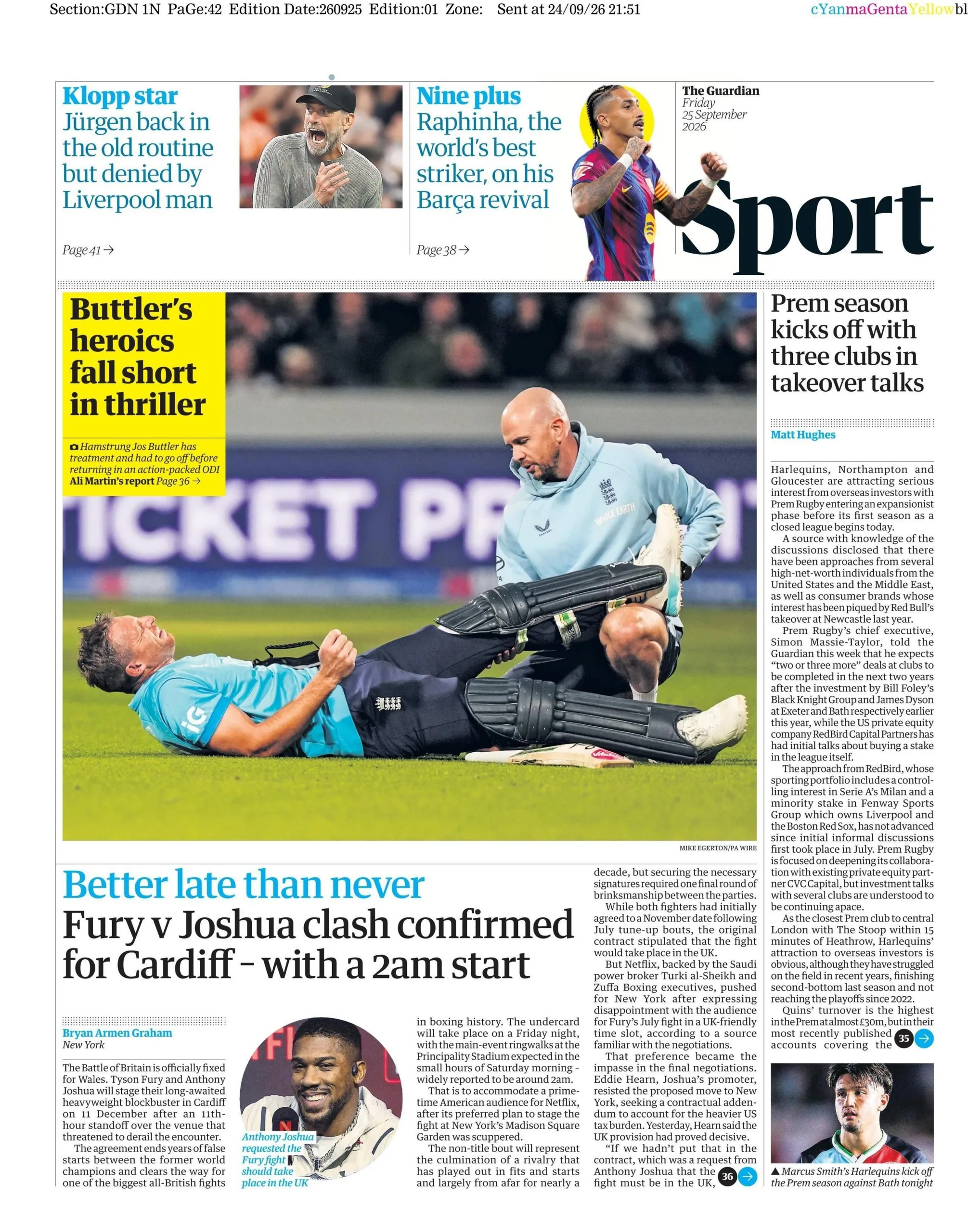 Guardian back page