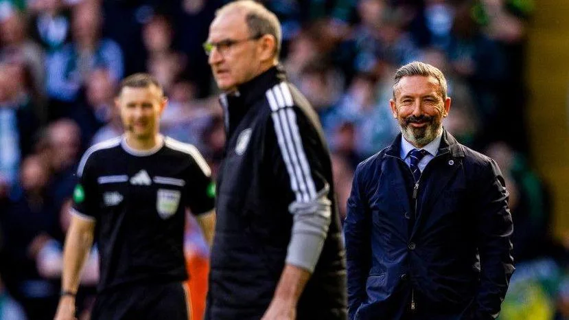 Celtic manager Martin O'Neill and Rangers' Derek McInnes