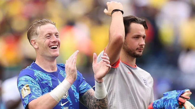 Jordan Pickford and James Trafford
