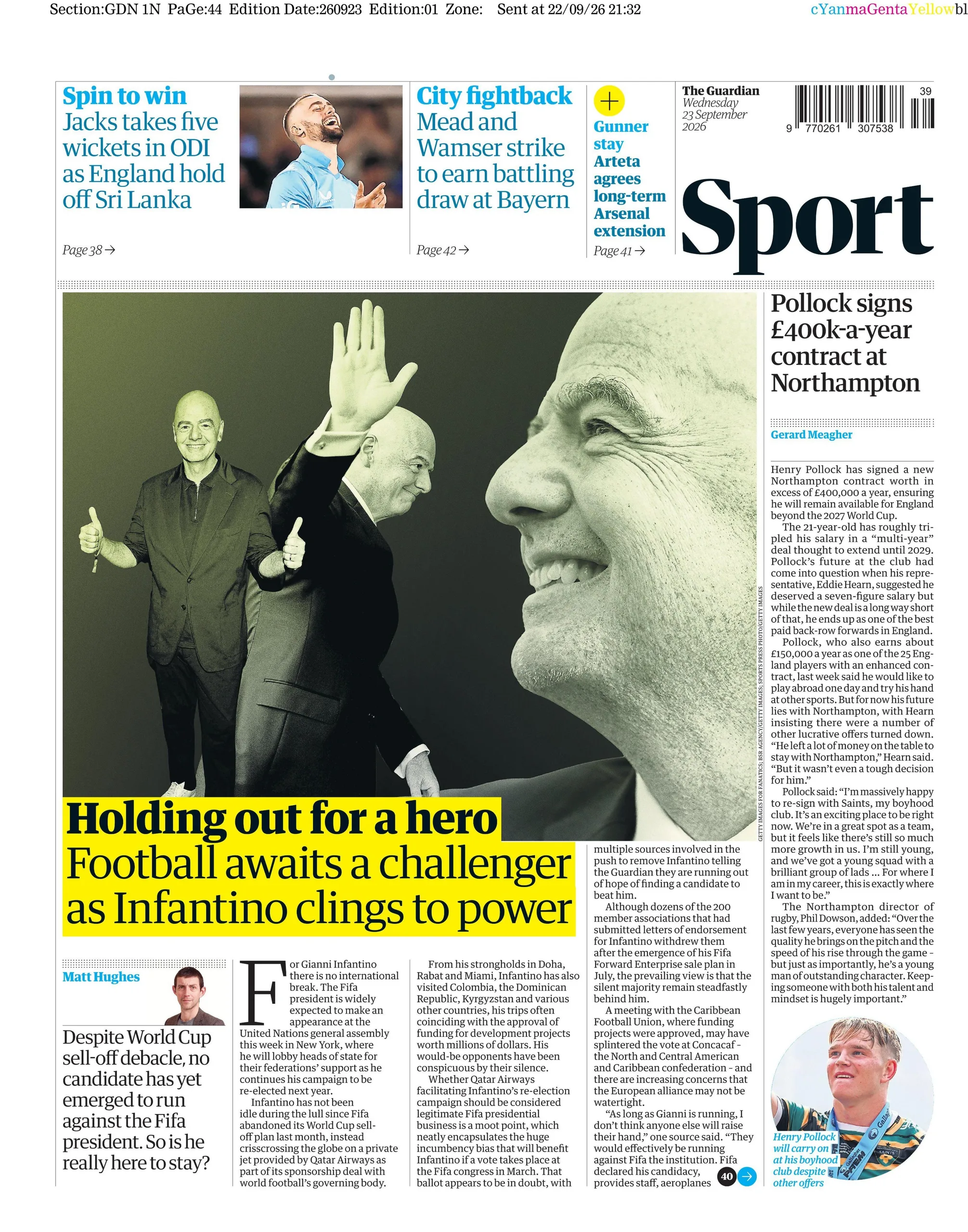 Guardian sports section
