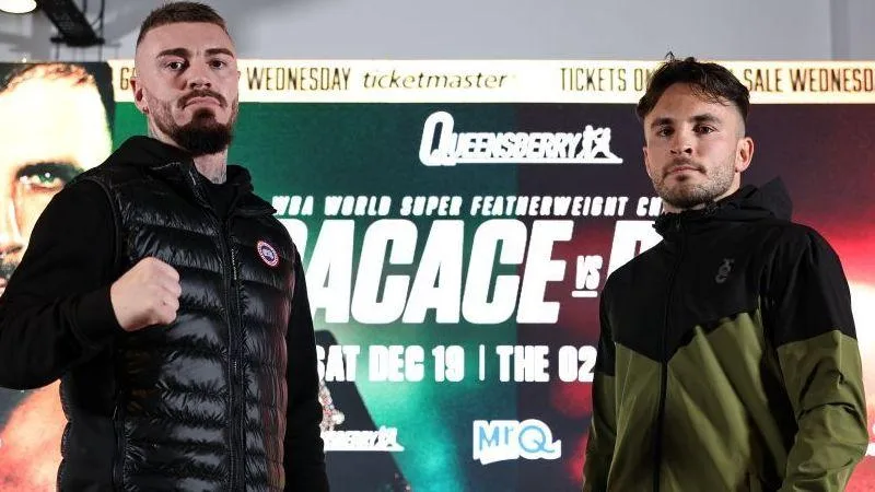 Lewis Crocker and Owen Cooper at Friday's news conference