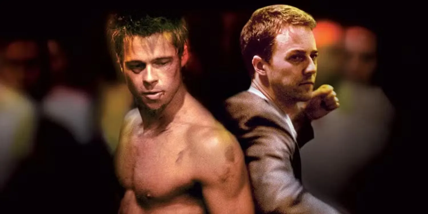 Brad Pitt and Edward Norton in a poster for Fight Club
