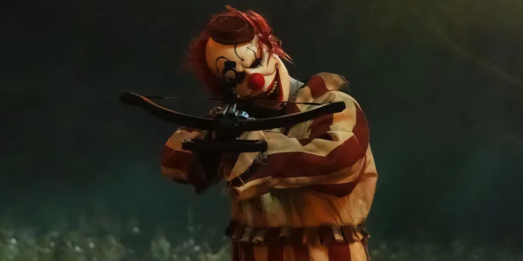 Frendo the clown in the new slasher Clown in a Cornfield.
