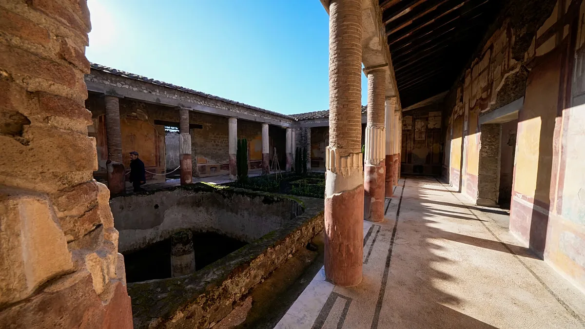 Master garden in the Pompeii archeological site. 