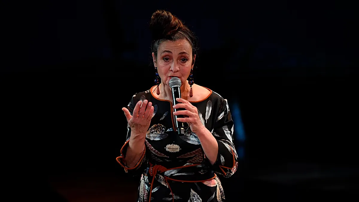 Catherine Ringer performs at the 46th César Awards ceremony on Friday 12 March 2021 in Paris. Photo