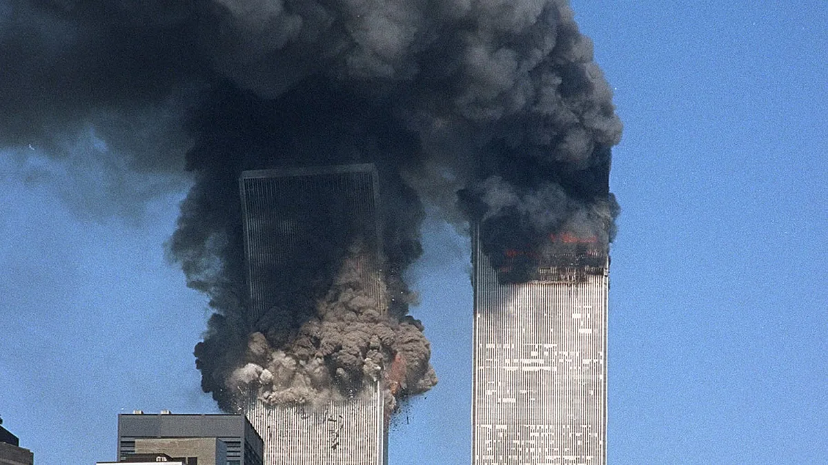 11 September 2026: collapse of the first twin tower