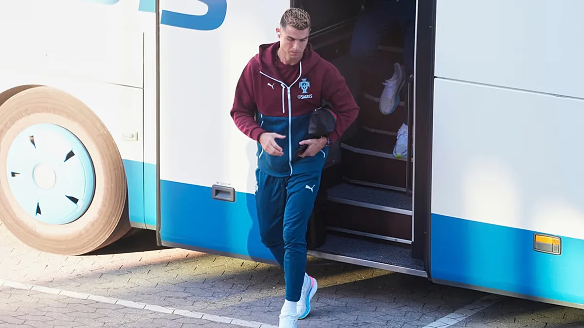 Cristiano Ronaldo of Portugal arrives to train in Copenhagen, Denmark, on Wednesday, 30 September 2026.