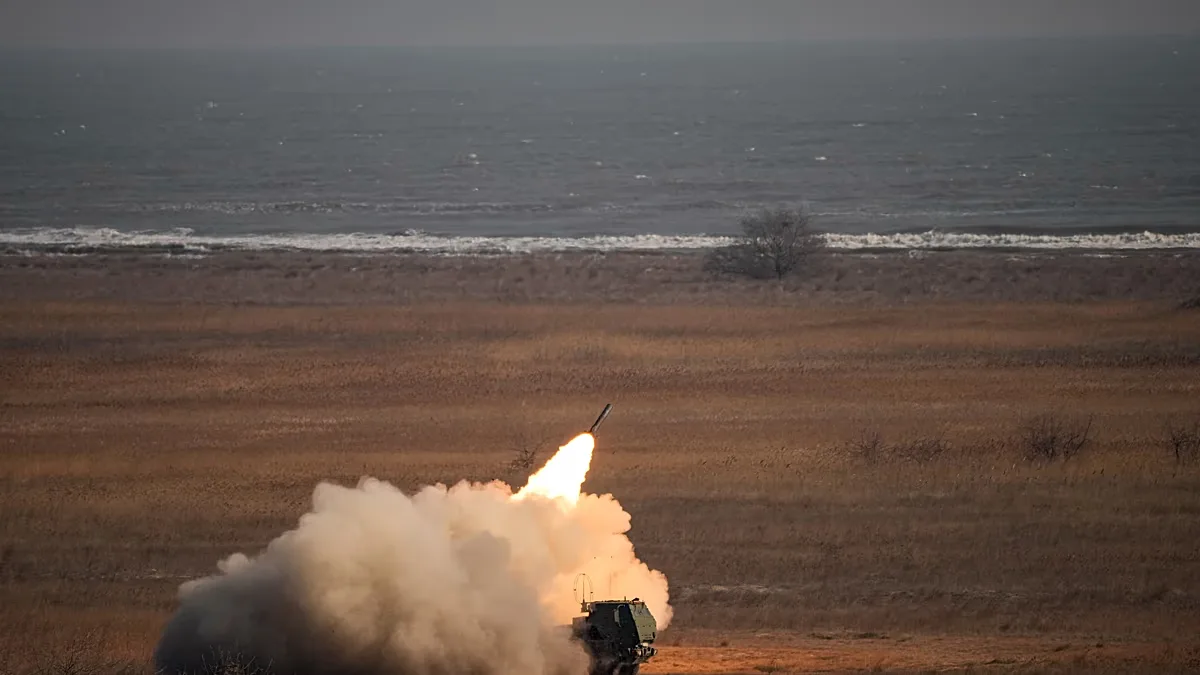 A rocket being launched