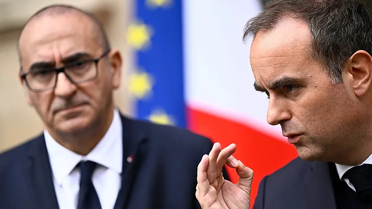 Interior Minister Laurent Nunez (left) and Prime Minister Sébastien Lecornu (right), Monday 19 October 2026.