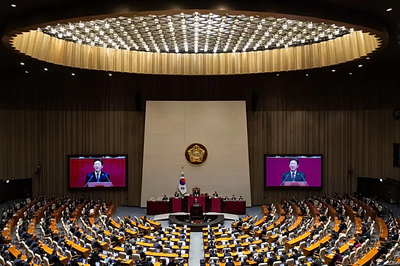 A view of the South Korean National Assembly in Seoul, 2 April, 2026