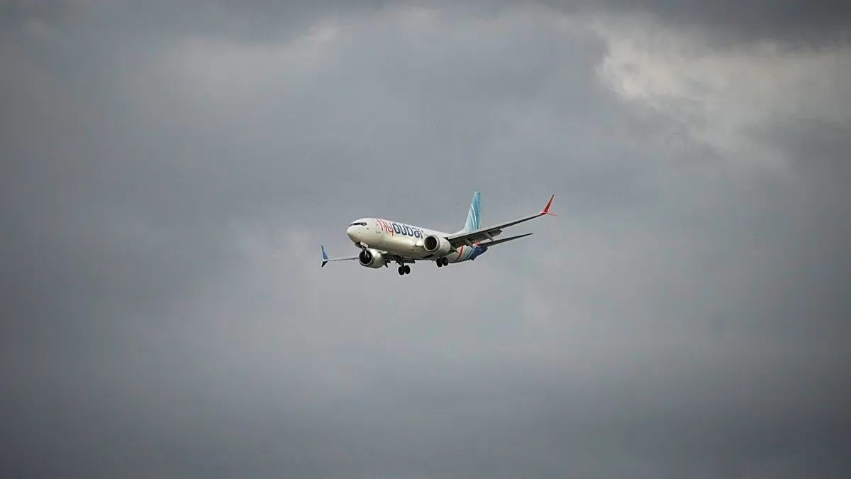 A flydubai plane carrying Israeli passengers approaches Ben Gurion International Airport near Tel Aviv, 30 September, 2026