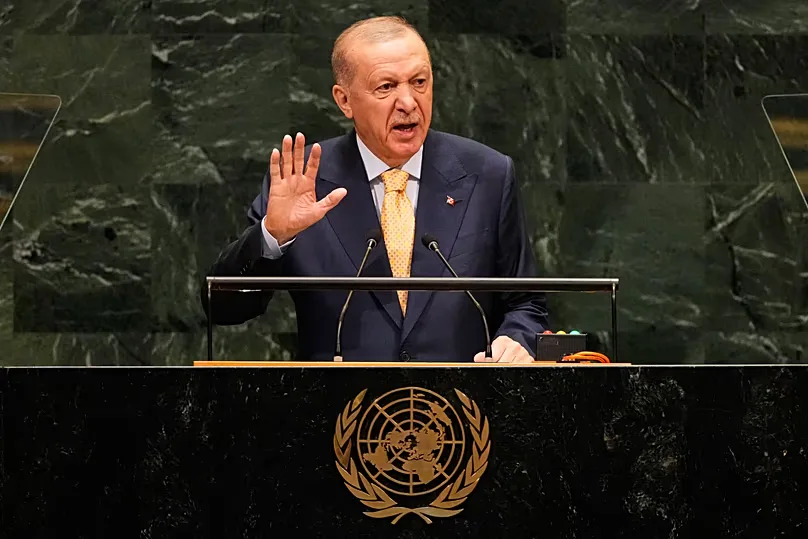 Turkey's President Recep Tayyip Erdoğan speaks during the 81st session of the United Nations General Assembly in New York, 22 September, 2026