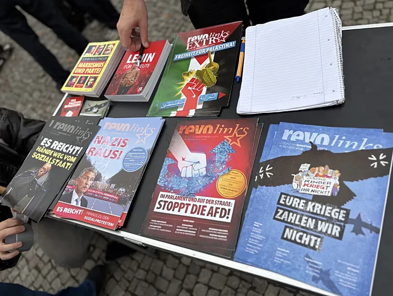 Information stand of the "Revolutionary Left"