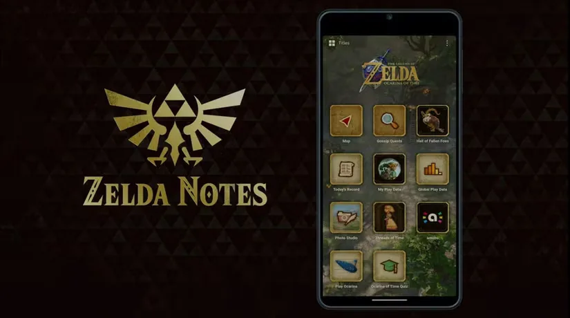 A screenshot of the Zelda Note app's many features for the Ocarina of Time remake. 