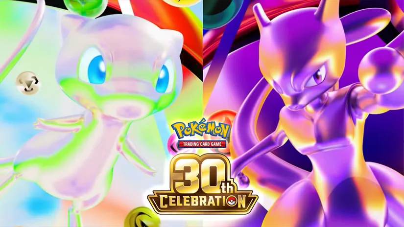 Pokemon TCG 30th Anniversary Mew Mewtwo Promotion Image