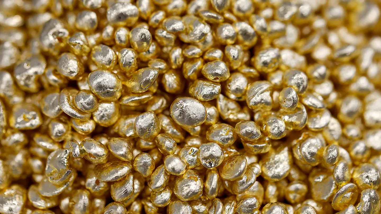Shiny gold pellets