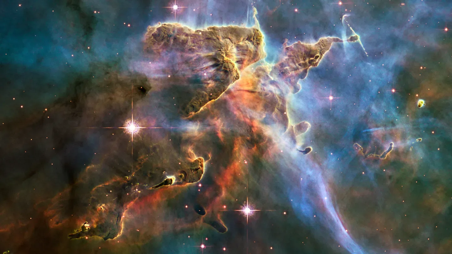 A cloud of gas and dust where systems like our solar system formed
