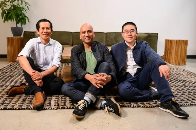 Together AI founders Percy Liang, CEO Vipul Ved Prakash, CTO Ce Zhang